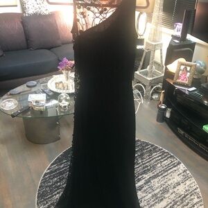 Casadei Black Lace Maxi Dress